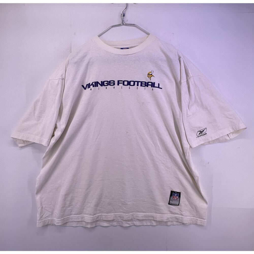 Vintage Reebok NFL MN Vikings White Tshirt Size 2XL